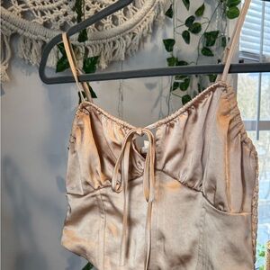 Elegant Cream Spaghetti Strap Top